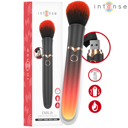 INTENSE - EMILIA CEPILLO VIBRATORIO CALEFACTADO 16 CM