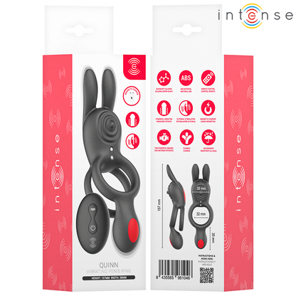 INTENSE - ANILLO VIBRADOR DOBLE QUINN CON CONTROL REMOTO