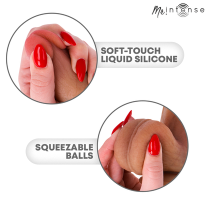 MR INTENSE - BRUCE PÊNIS ULTRA-REALISTA COM TESTÍCULOS 17,8 CM -Ø- 4 CM