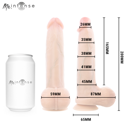 MR INTENSE - BRUCE M PÊNIS ULTRA-REALISTA COM TESTÍCULOS 20 CM -Ø- 4,5 CM
