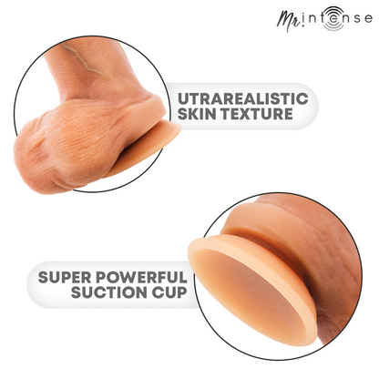 MR INTENSE - BRUCE M PÊNIS ULTRA-REALISTA COM TESTÍCULOS 20 CM -Ø- 4,5 CM