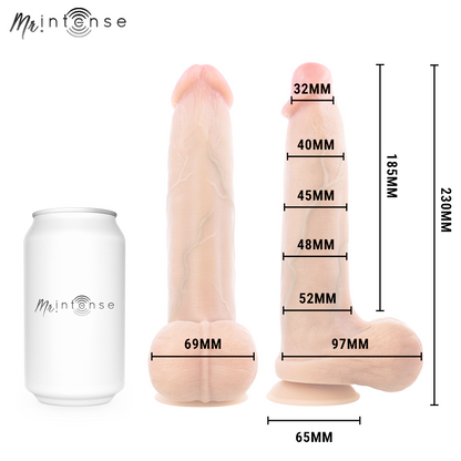 MR INTENSE - BRUCE L PÊNIS ULTRA-REALISTA COM TESTÍCULOS 23 CM -Ø- 5,2 CM