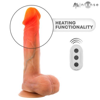 MR INTENSE - LOGAN VIBRADOR CON EFECTO CALOR Y CONTROL REMOTO 20 CM -Ø- 4,1 CM