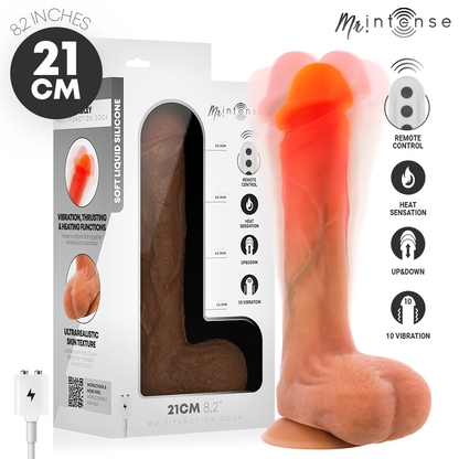 MR INTENSE - BRADLEY VIBRADOR DILDO CON EFECTO CALOR Y CONTROL REMOTO 21 CM -Ø- 4,2 CM