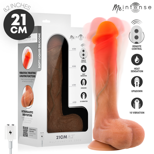 MR INTENSE - BRADLEY VIBRADOR DILDO COM EFEITO DE CALOR E CONTROLE REMOTO 21 CM -Ø- 4,2 CM