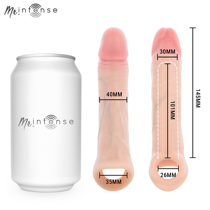 MR INTENSE - ARNOLD CAPA VIBRATÓRIA ULTRA-REALISTA PARA PÊNIS M 14,5 CM -Ø- 4 CM