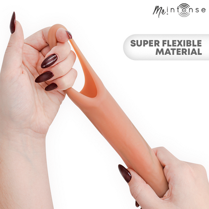MR INTENSE - ARNOLD L CAPA PENIANA VIBRATÓRIA ULTRA-REALISTA COM CONTROLE REMOTO 16 CM -Ø- 4,5 CM