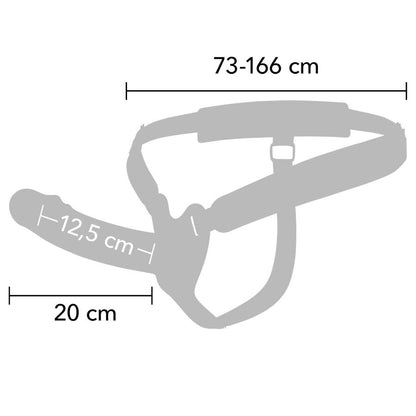 HIDDEN DESIRE - INFERNO MANGA PENIANA VIBRATÓRIA COM STRAP-ON 20 CM