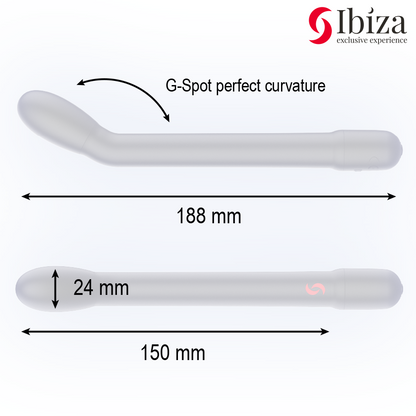 IBIZA - VIBRADOR DE PONTO G PRETO COM VIBRAÇÃO