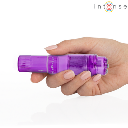 INTENSE - MINI MASSAGEADOR KURT COM 4 CABEÇAS INTERCAMBIÁVEIS ROXO