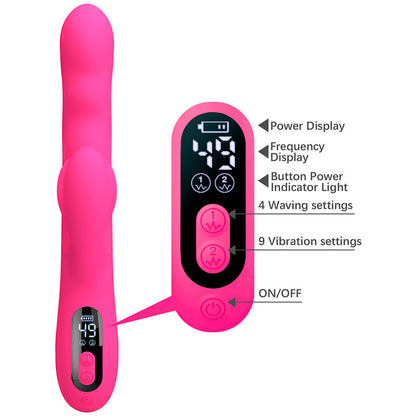 PRETTY LOVE - VIBRADOR COELHO MULTIFUNCIONAL DE INVERNO COM DISPLAY DE LED ROSA