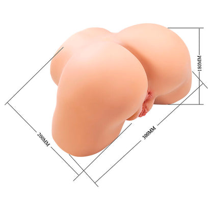CRAZY BULL - OLIVIA MASTURBADOR VIBRATÓRIO DUPLO VAGINAL E ANAL CARNE