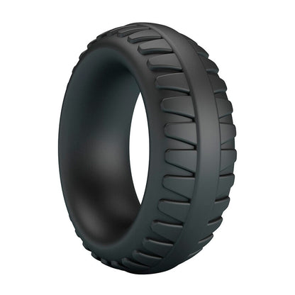 CRAZY BULL - ANEL PENIANO DE SILICONE TEXTURIZADO MERRITT PRETO