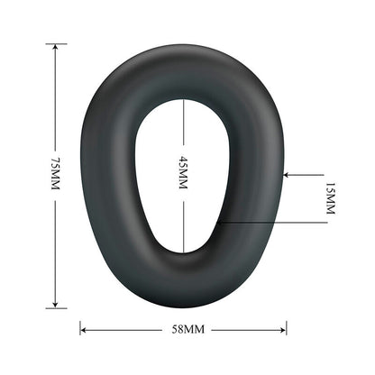 CRAZY BULL - ANEL PENIANO DE SILICONE SUPER MACIO VESPER PRETO