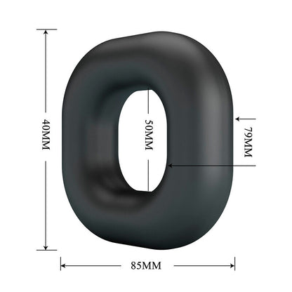 CRAZY BULL - ANEL PENIANO DE SILICONE SUPER MACIO WALDEN PRETO