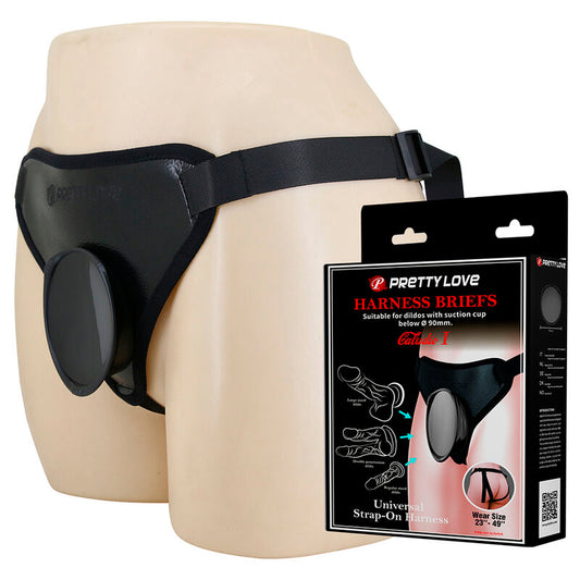 PRETTY LOVE - ARNÊS UNIVERSAL COM STRAP-ON PRETO
