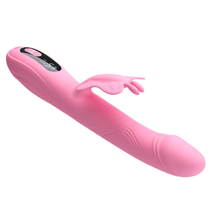 PRETTY LOVE - VIBRADOR BELLA RABBIT COM ESTIMULAÇÃO DE BORBOLETA E LED ROSA