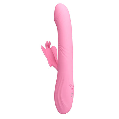 PRETTY LOVE - VIBRADOR BELLA RABBIT COM ESTIMULAÇÃO DE BORBOLETA E LED ROSA