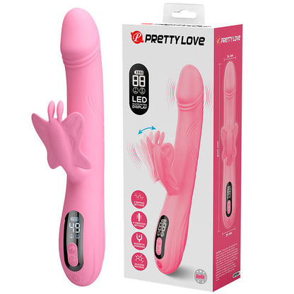 PRETTY LOVE - VIBRADOR BELLA RABBIT COM ESTIMULAÇÃO DE BORBOLETA E LED ROSA