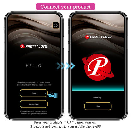 PRETTY LOVE - MASSAGEADOR HAZELYNN COM 12 FUNÇÕES E CONTROLE POR APLICATIVO (ROSA)