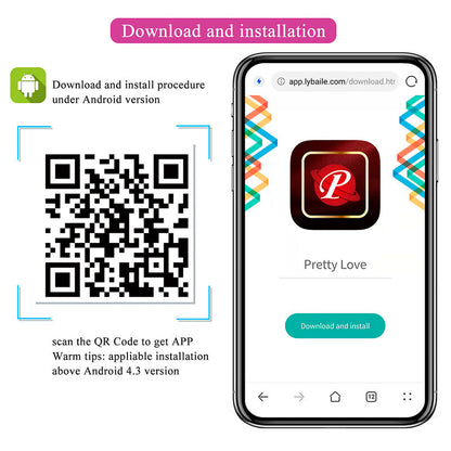 PRETTY LOVE - MASSAGEADOR HAZELYNN COM 12 FUNÇÕES E CONTROLE POR APLICATIVO (ROSA)
