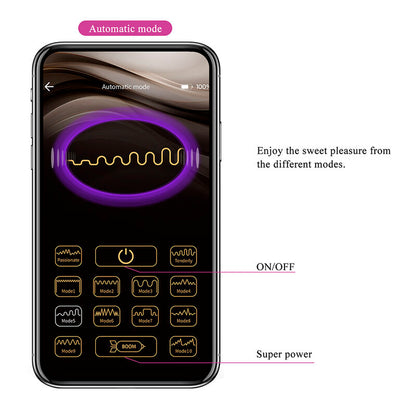 PRETTY LOVE - MASSAGEADOR HAZELYNN COM 12 FUNÇÕES E CONTROLE POR APLICATIVO (ROSA)