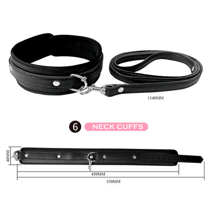 PRETTY LOVE - KIT BDSM DE 8 PEÇAS PRETO