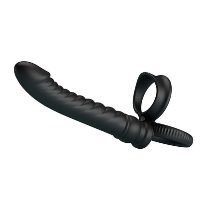 PRETTY LOVE - VIBRADOR ANAL MERRITT COM ANEL E VIBRAÇÃO PRETO