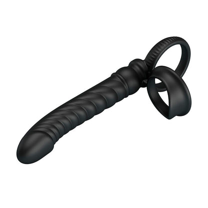 PRETTY LOVE - VIBRADOR ANAL MERRITT COM ANEL E VIBRAÇÃO PRETO