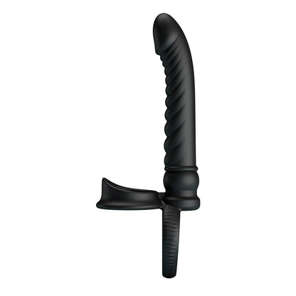PRETTY LOVE - VIBRADOR ANAL MERRITT COM ANEL E VIBRAÇÃO PRETO
