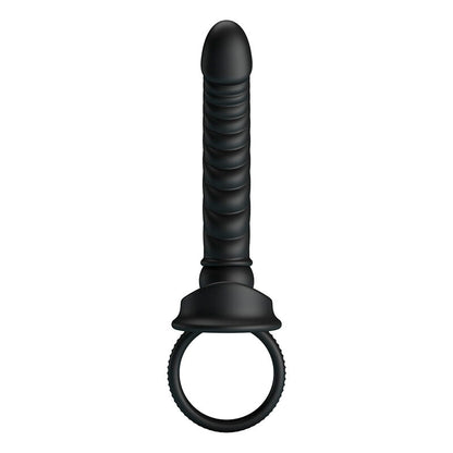 PRETTY LOVE - VIBRADOR ANAL MERRITT COM ANEL E VIBRAÇÃO PRETO