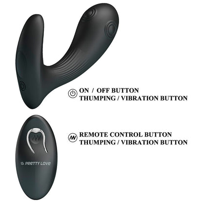 PRETTY LOVE - VIBRADOR DE PRÓSTATA MIRABELLE COM CONTROLE REMOTO