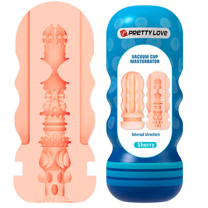 PRETTY LOVE - SHERRY, MASTURBADOR VAGINAL COM VENTOSA E TEXTURAS INTERNAS