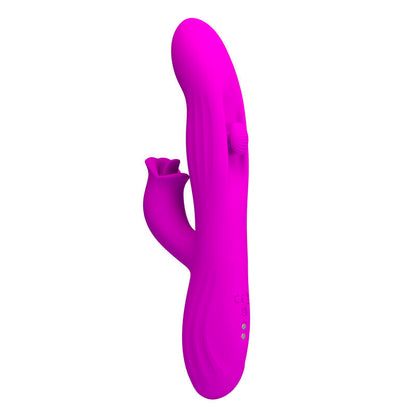 PRETTY LOVE - VIBRADOR OSCILATIVO YALANDA RABBIT COM DISPLAY DE LED ROXO