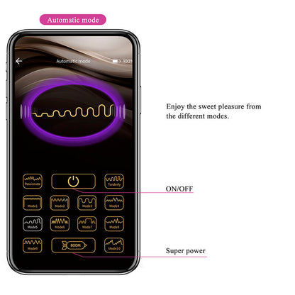 PRETTY LOVE - VIBRADOR DE OVO COM ACIONAMENTO POR APLICATIVO KLAY ROXO