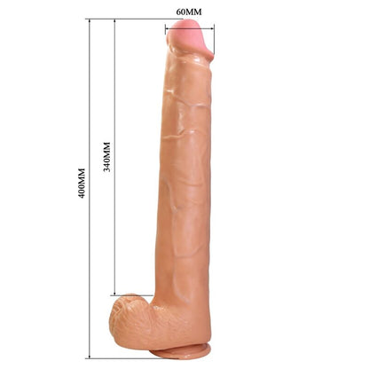 PRETTY LOVE - RAEL DILDO FLEXÍVEL REALISTA COM VENTOSA 40 CM -Ø- 6 CM MARROM