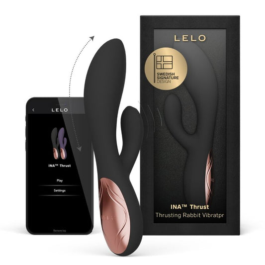 LELO - INA THRUST RABBIT VIBRADOR DE EMPURRAÇÃO PRETO