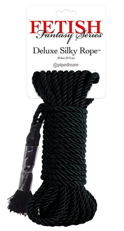FETISH FANTASY SERIES - CORDA DE SEDA PRETA DE LUXO 9,75 M