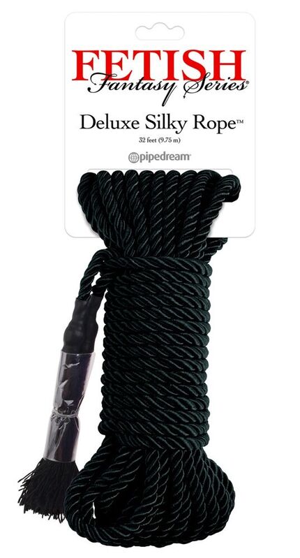 FETISH FANTASY SERIES - CORDA DE SEDA PRETA DE LUXO 9,75 M