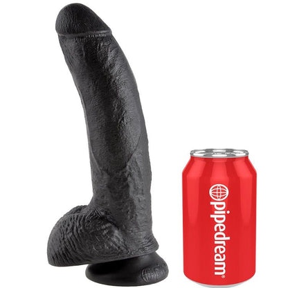 KING COCK - 9 DILDO NEGRO CON TESTÍCULOS 22.9 CM