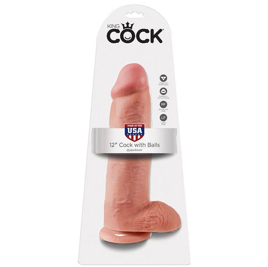 KING COCK - 12 DILDO MEAT WITH BALLS 30.48 CM