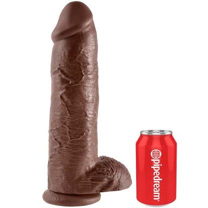 KING COCK - 12 DILDO MARRÓN CON BOLAS 30.48 CM