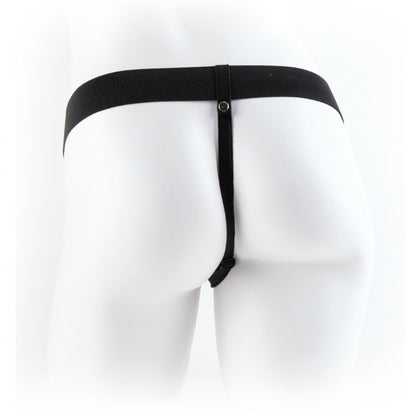 FETISH FANTASY SERIES - 9 HOLLOW STRAP-ON WITH 22.9CM BALLS BROWN