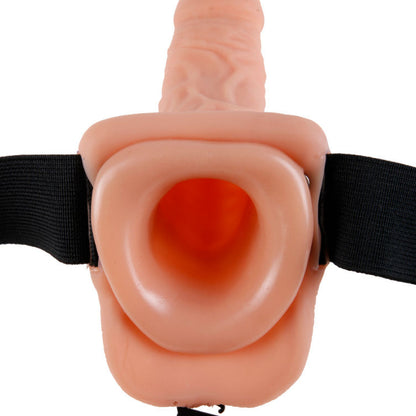 FETISH FANTASY SERIES - 11 HOLLOW STRAP-ON VIBRATING WITH 27.9CM FLESH BALLS