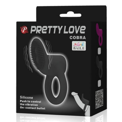 PRETTY LOVE - SNAKE BLACK VIBRATING RING