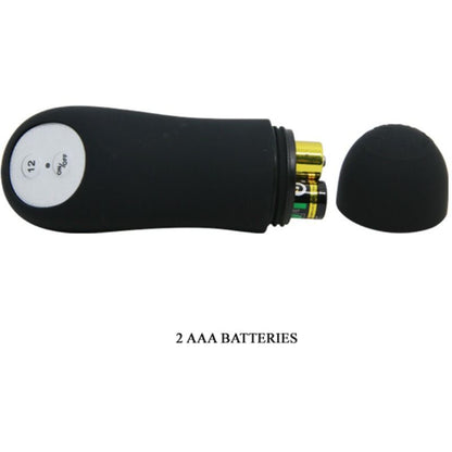 PRETTY LOVE - SILICONE ANAL PLUG PENIS SHAPE AND 12 VIBRATION MODES BLACK