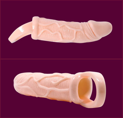 BAILE - FUNDA EXTENSORA DE PENE CON VIBRACIÓN Y ASA PARA TESTÍCULOS 13.5 CM