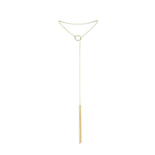 BIJOUX - COLAR MAGNÍFICO DE METAL COM FRANJAS DOURADAS