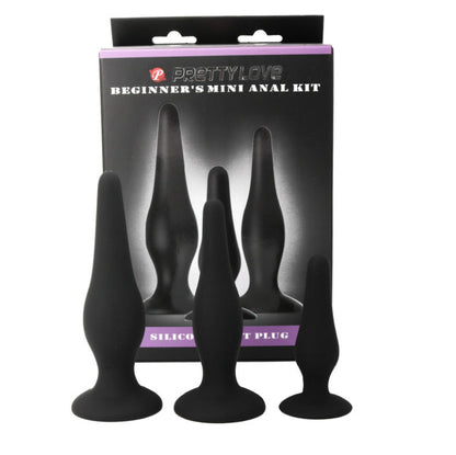 PRETTY LOVE - SILICONE STARTER KIT FOR BUTT PLUGS