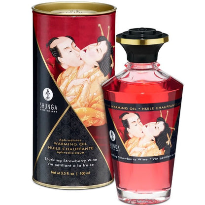 SHUNGA - STRAWBERRY AND CAVA HEAT MASSAGE OIL 100 ML